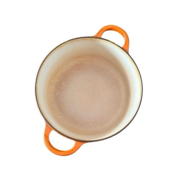 VTG Le Creuset France #B 2 Qt. Dutch Oven and Lid 2pc Set Flame - Picture 4 of 11